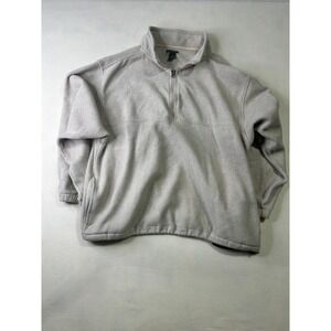 Great Northwest Clothing Company Mens XL Fleece Quarter Zip Pullover Oatmeal